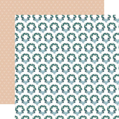 Echo Park Snow Day Winter Wreaths 12X12 Paper