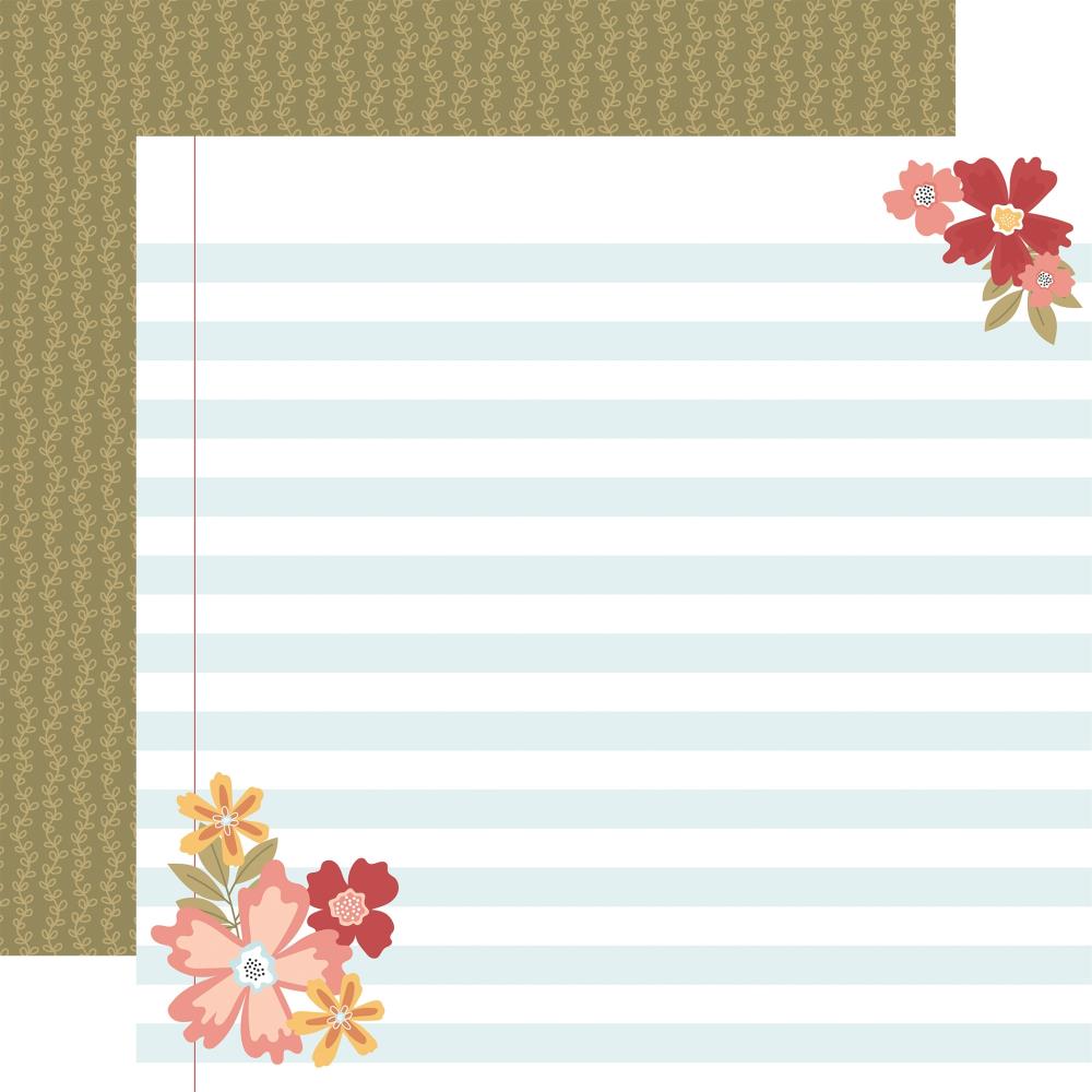 Echo Park Bookish Lined Paper Layout 12X12 Paper