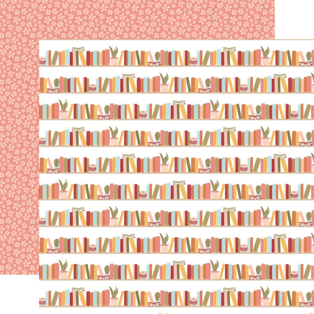 Echo Park Bookish Stacked Shelves 12X12 Paper