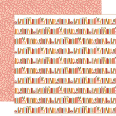 Echo Park Bookish Stacked Shelves 12X12 Paper