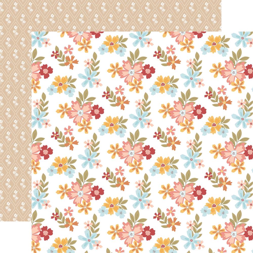 Echo Park Bookish Favorite Book Floral 12X12 Paper