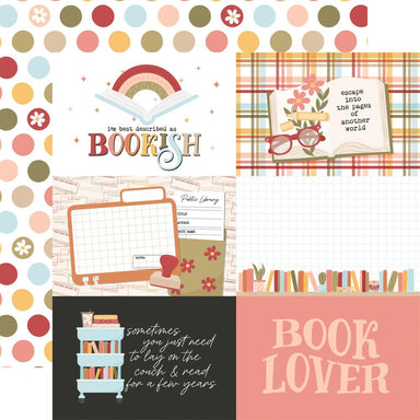 Echo Park Bookish 6X4 Journaling Cards 12X12 Paper
