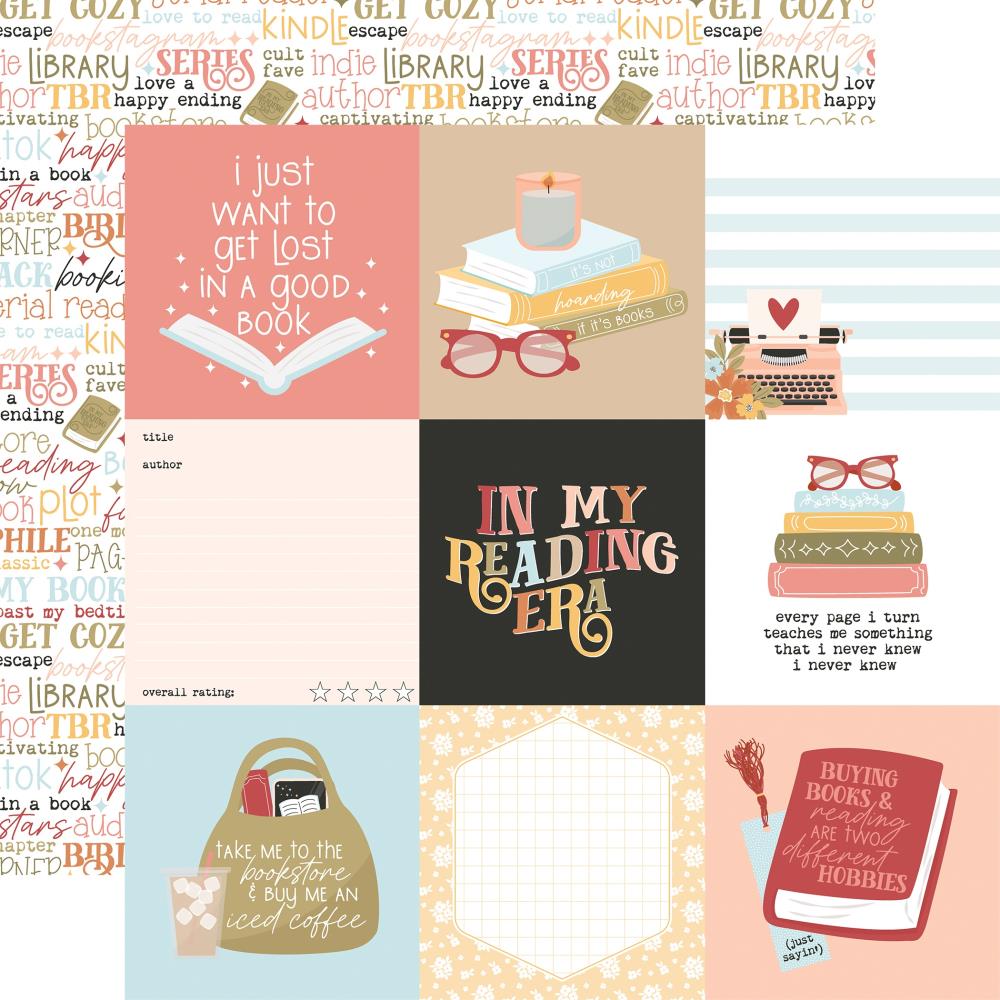 Echo Park Bookish 4X4 Journaling Cards