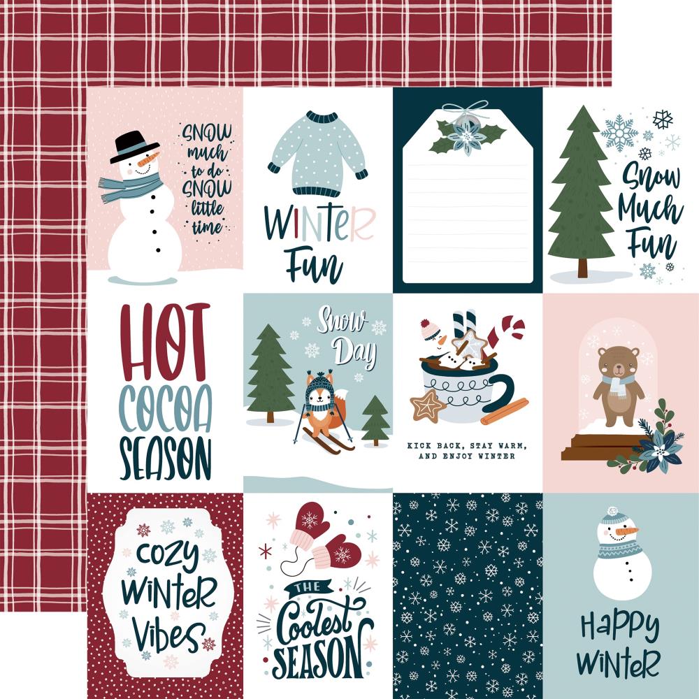 Echo Park Winter Fun 3X4 Journaling Cards