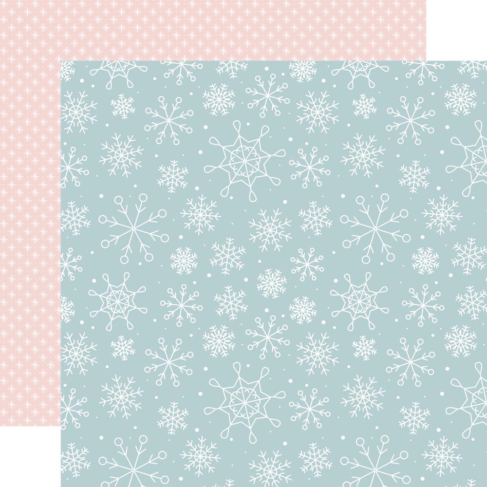 Echo Park Winter Fun Winter Scenery Snowflakes 12X12 Paper
