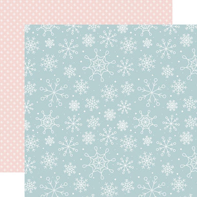Echo Park Winter Fun Winter Scenery Snowflakes 12X12 Paper