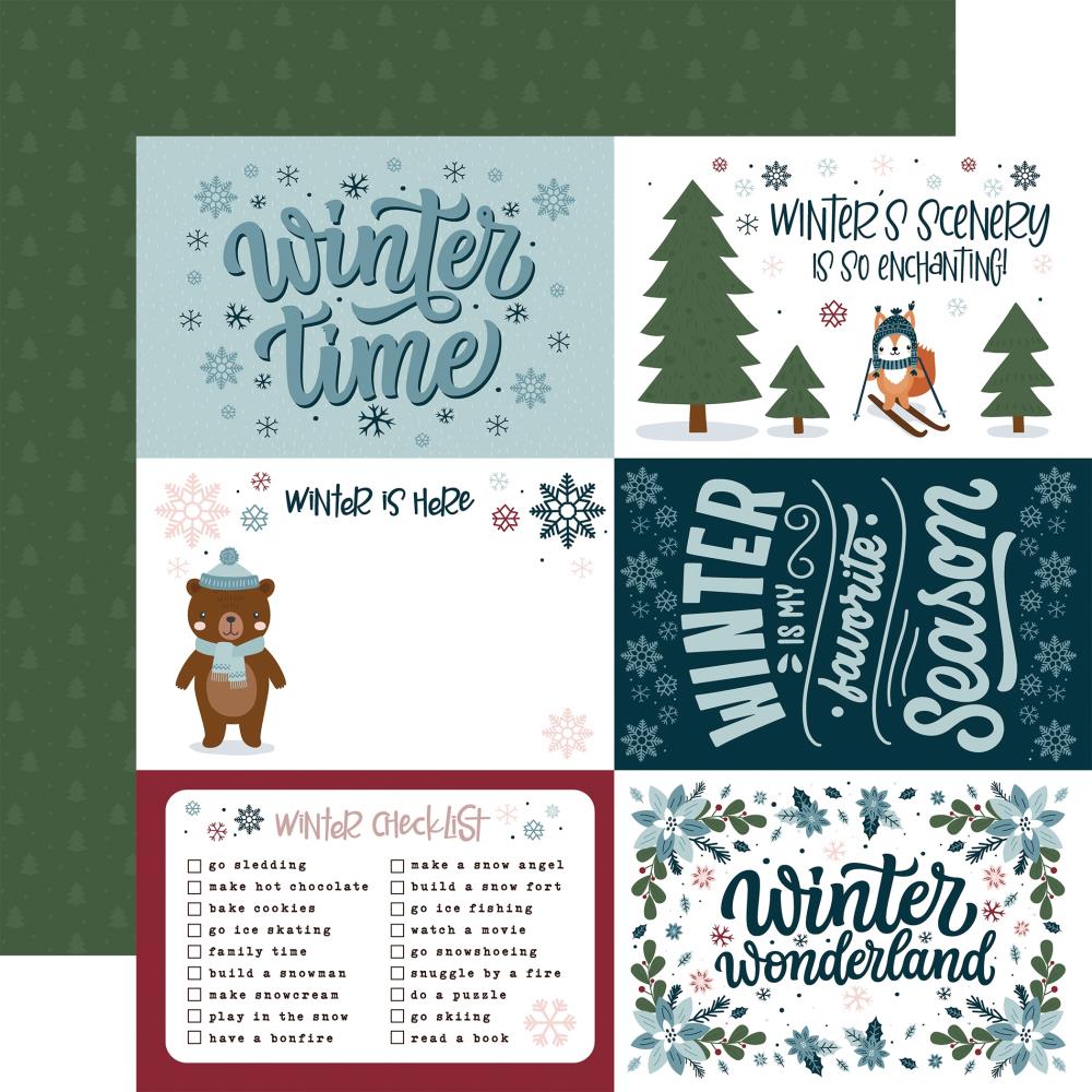 Echo Park Winter Fun 6X4 Journaling Cards