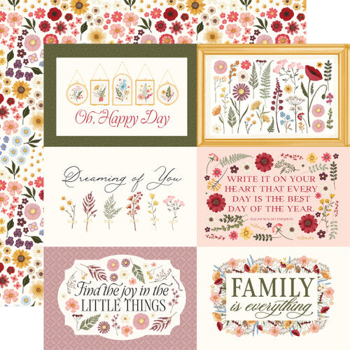 CB Pressed Floral 6X4 Journaling Cards