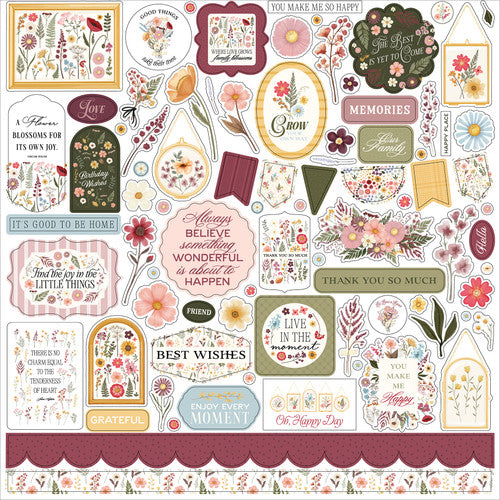 Carta Bella Pressed Floral Element Stickers
