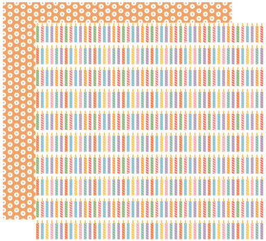 Echo Park Party Animal Cake Candles 12X12 Paper