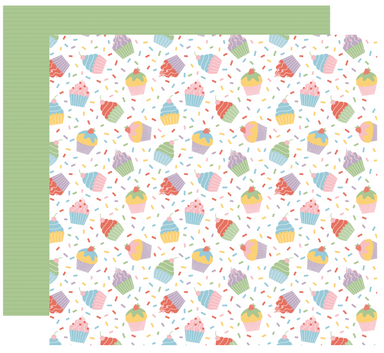 Echo Park Party Animal Cupcakes and Confetti 12X12 Paper