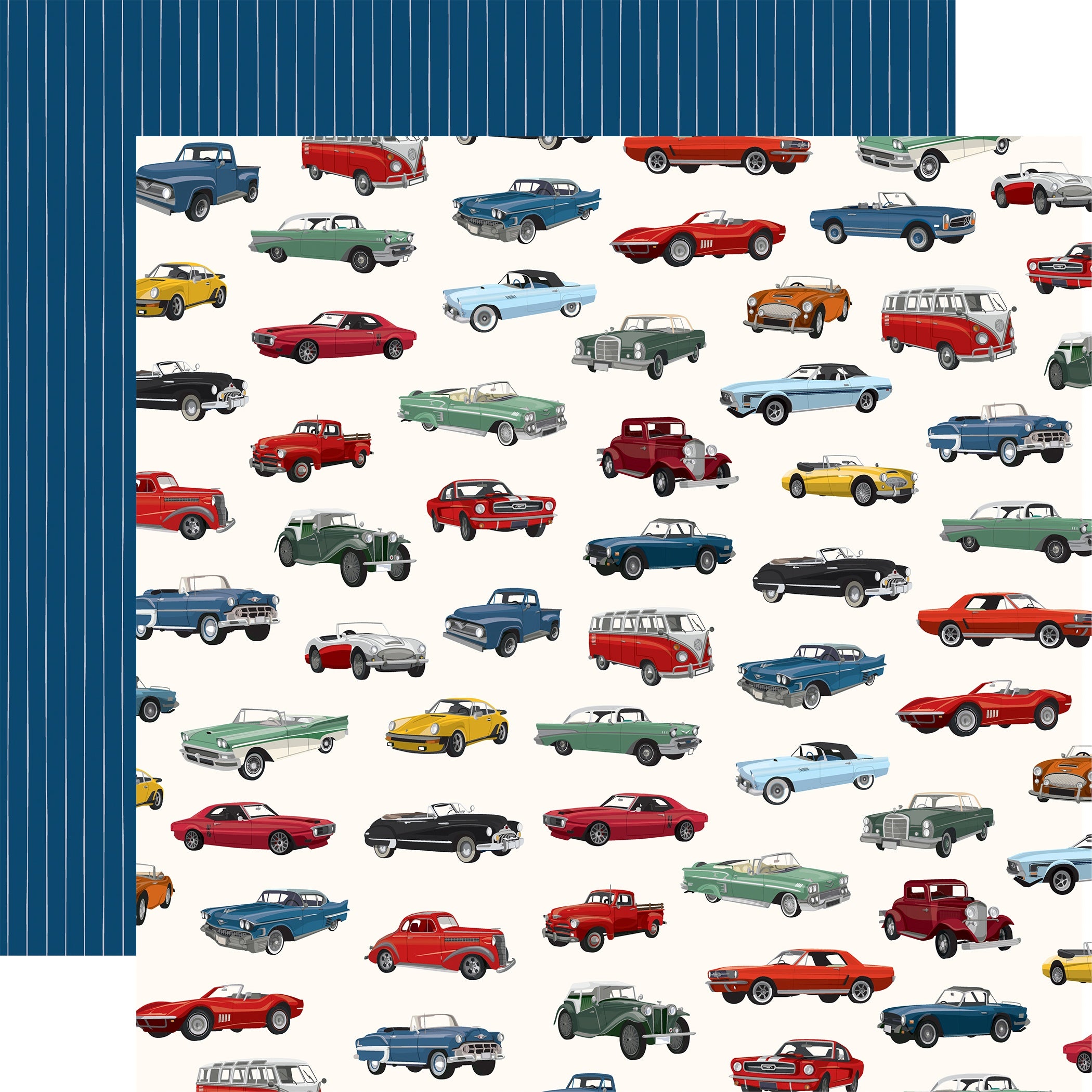Carta Bella Cars Classic Car Show 12X12 Paper