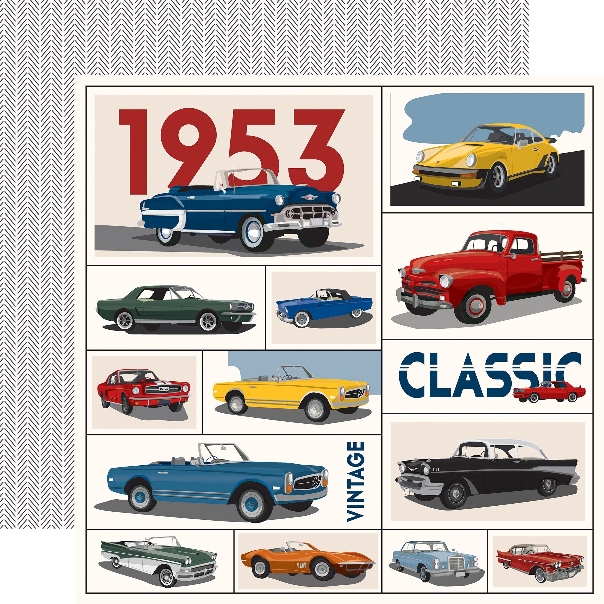 Carta Bella Cars Assorted Cars Cards 12X12 Paper