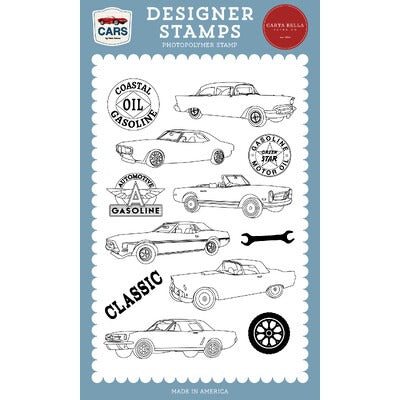 Echo Park Classic Cars Clear Stamp Set
