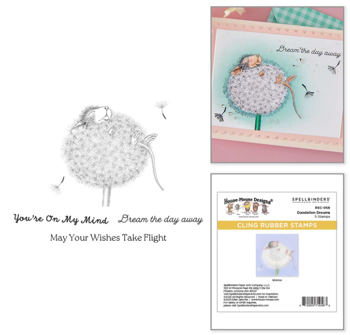 Spellbinders House Mouse Dandelion Dreams Stamp