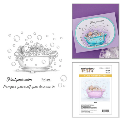 Spellbinders House Mouse Spa Day Cling Stamp