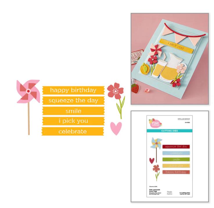 Spellbinders Pink Lemonade Stand Tags Dies