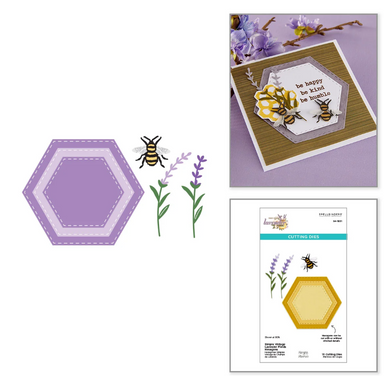 Spellbinders Simple Vintage Lavender Fields Hexagons Dies