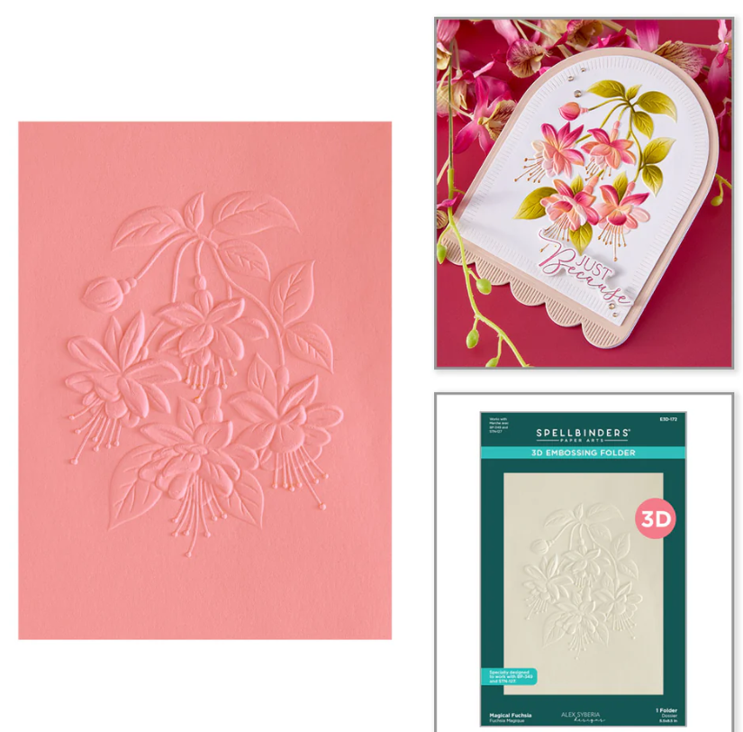 Spellbinders Magical Fuchsia 3D Embossing Folder