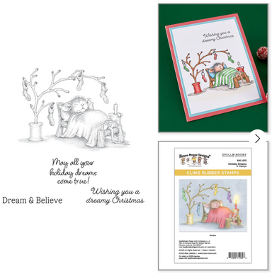 Spellbinders Holiday Dreams House Mouse Stamp