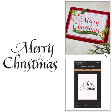 Spellbinders Upright Italic Merry Christmas Press + Foil