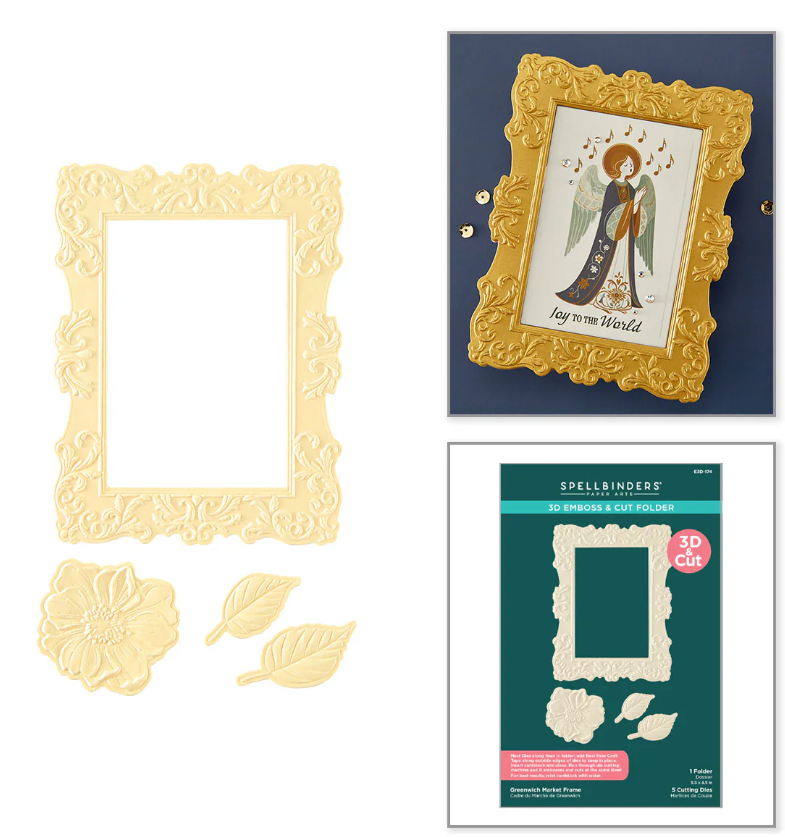 Spellbinders Greenwich Market Frame Embossing Folder/Die