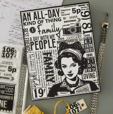Spellbinders ING Words Stamp & Die By Esther Glass