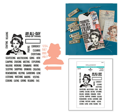 Spellbinders ING Words Stamp & Die By Esther Glass
