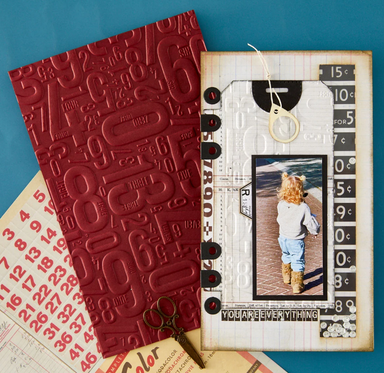 Spellbinders Number Field 3D Embossing Folder By Esther Glas