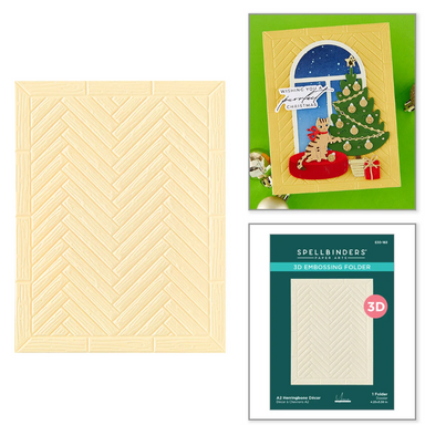 Spellbinders A2 Herringbone Embossing Folder