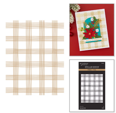 Spellbinders Sketched Plaid Press + Foil Plate