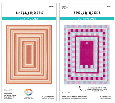 Spellbinders Color Block Accent Rectangles Die Bundle