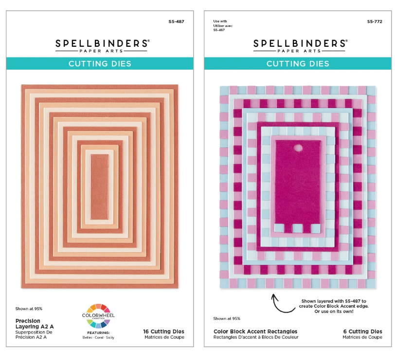Spellbinders Color Block Accent Rectangles Die Bundle