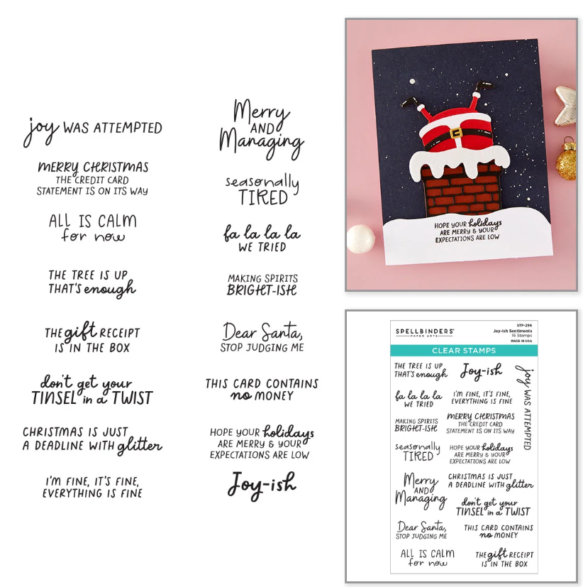 Spellbinders Joy-ish Sentiments Stamp Set
