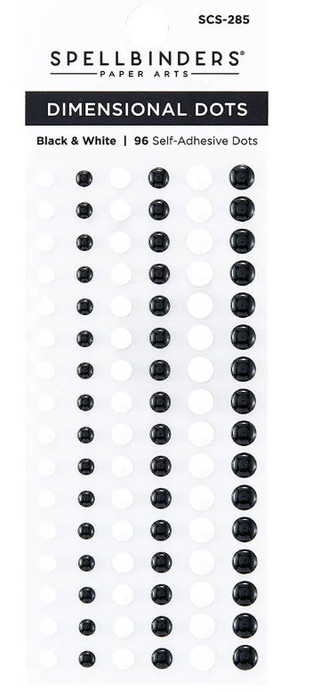 Spellbinders Black & White Dimensional Dots