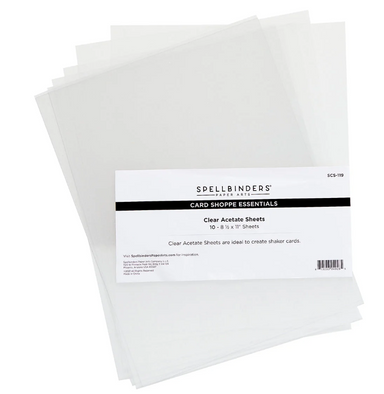 Spellbinders Clear Acetate Sheets 8.5x11" 10 Sheets