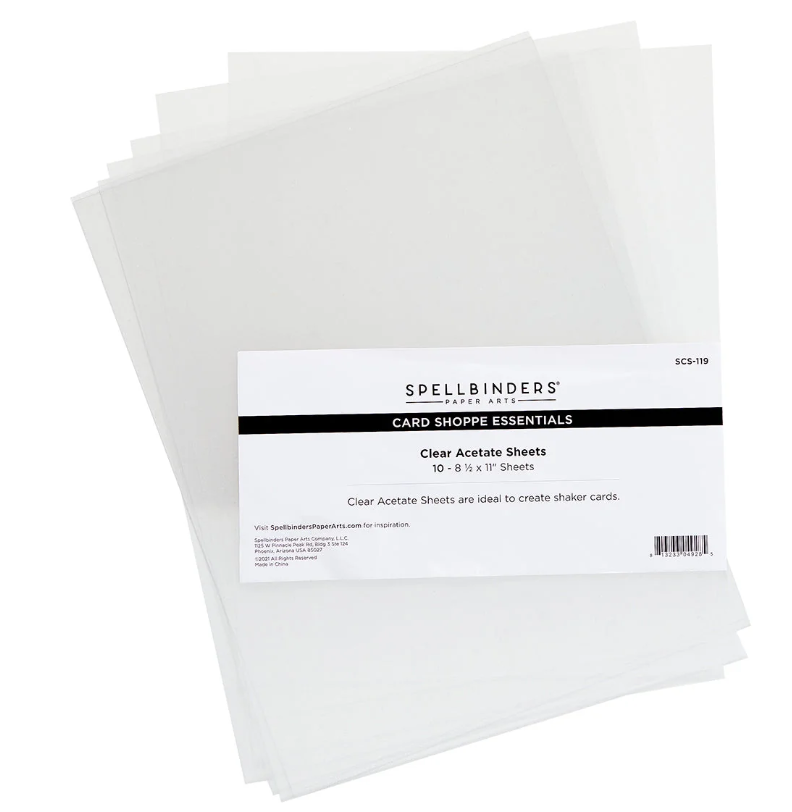 Spellbinders Clear Acetate Sheets 8.5x11" 10 Sheets