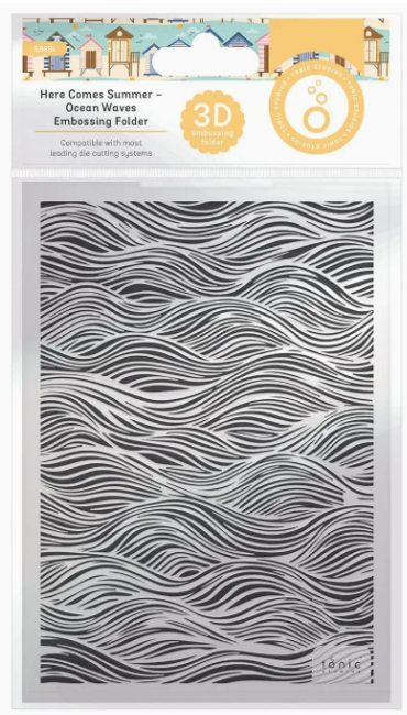 Tonic Studios Here Comes Summer - Ocean Wave Embossing Folder