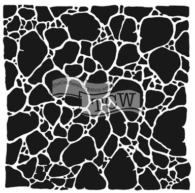 The Crafters Workshop Mini Organic Matter Stencil 6X6