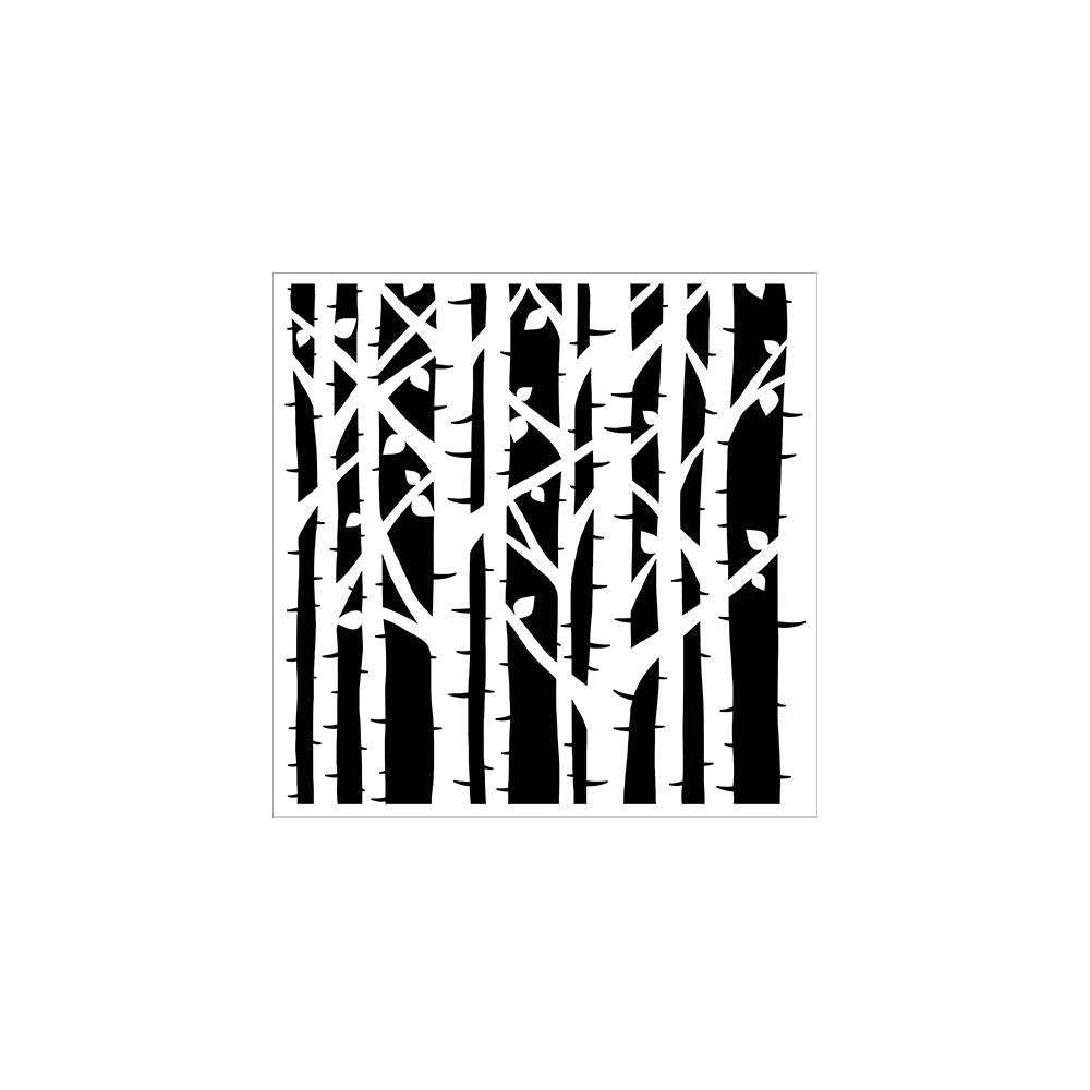 The Crafter's Workshop 6X6 Birch Trees Stencil