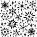 TCW 6X6 Snowflake Sparkles Stencil