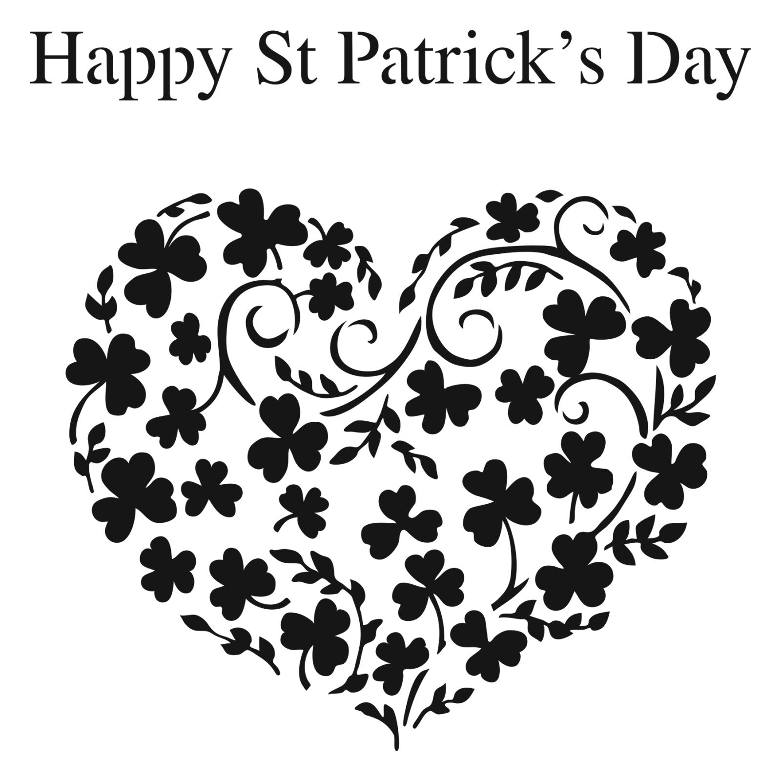 The Crafter's Workshop 6X6 Shamrock Heart Stencil