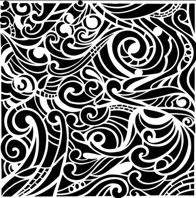 The Crafters Workshop 6X6 Swooshes Stencil