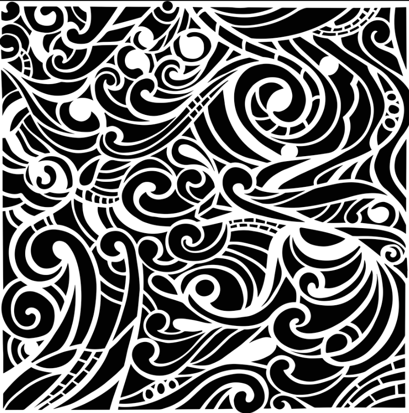 The Crafters Workshop 6X6 Swooshes Stencil