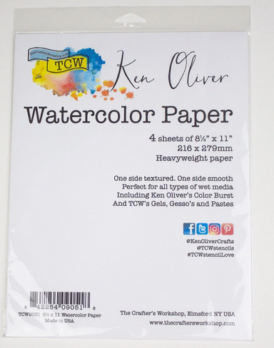 The Crafters Workshop Watercolor Paper 4 Sheets 8.5x11