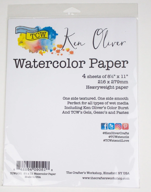 The Crafters Workshop Watercolor Paper 4 Sheets 8.5x11