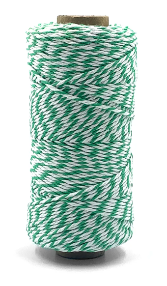 May Arts Green and White Bakers Twine 110 Yards