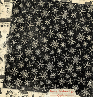 Graphic 45 Merry-ful Greetings Winter Snowflakes 12X12 Paper