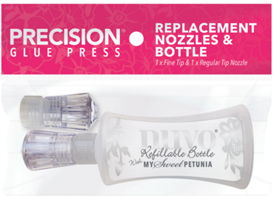 Precision Glue Press Replacement Nozzles & Bottle