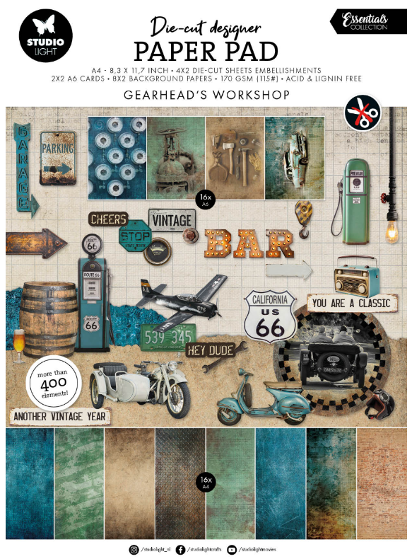 Studio Light Gearhead's Workshop A4 Paper Pad